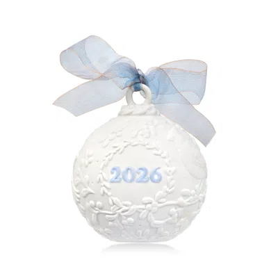 Lladrò 2026 Annual Porcelain Christmas Ball Ornament In Silver