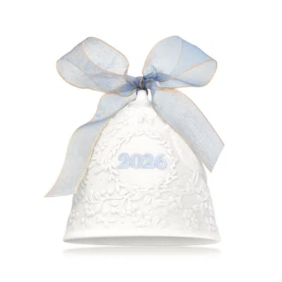 Lladrò 2026 Annual Porcelain Christmas Bell Ornament In Silver