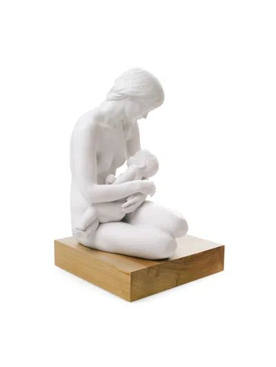 Lladrò A Nurturing Bond Mother Porcelain Figure In White