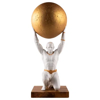Pre-owned Lladrò Lladró Atlas Sculpture In Brown
