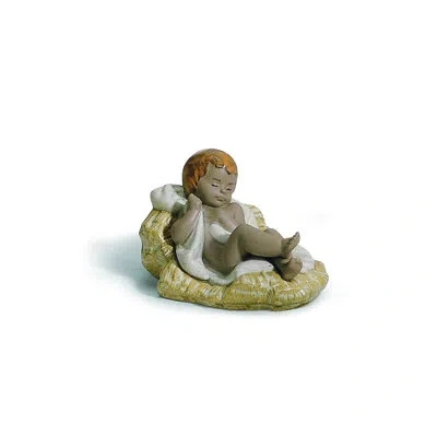 Lladrò Baby Jesus Figurine In Gray,yellow