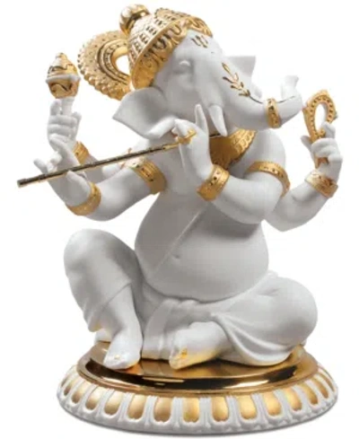 Lladrò Bansuri Ganesha Golden Re-deco Figurine In Multi