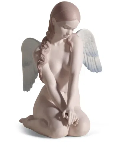 Lladrò Beautiful Angel Porcelain Figurine (20cm) In Pink