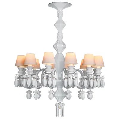 Pre-owned Lladrò Lladro Belle De Nuit 12-light Chandelier In Multi