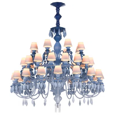 Pre-owned Lladrò Lladro Belle De Nuit 40-light Chandeliers In Multi