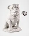 Lladrò Animals Bulldog With Lollipop Re Deco Porcelain Figurine In White