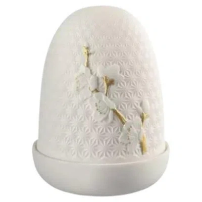 Pre-owned Lladrò Cherry Blossoms Dome Table Lamp In Transparent