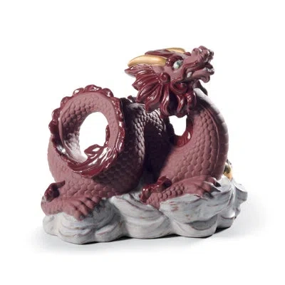 Lladrò Chinese Zodiac The Dragon Figurine In Red