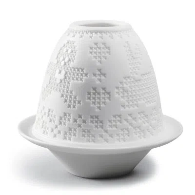 Lladrò Cross-stitch Lithophane 3.54" Novelty Light In White