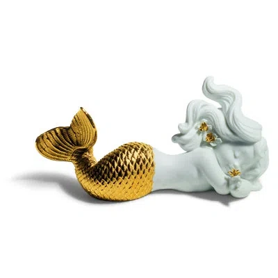 Lladrò Day Dreaming At Sea Figurine In Gold