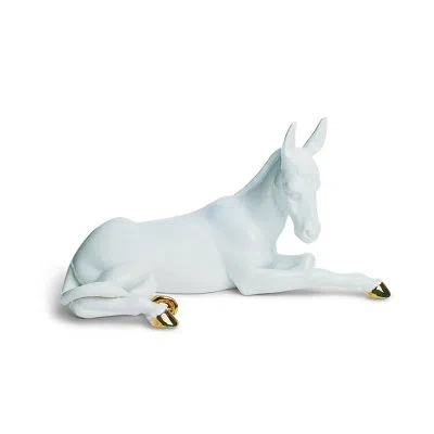 Lladrò Donkey Figurine In White