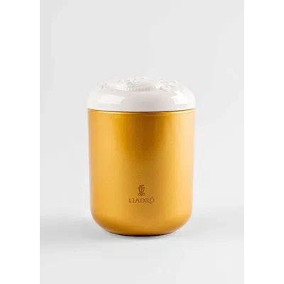 Lladrò Dragon Candle - Redwood Fire In Gold,white