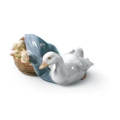 Lladrò Ducklings Figurine In White,yellow,blue