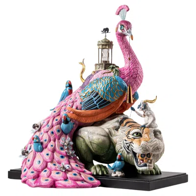Pre-owned Lladrò Dulk Ephemeral Treasures Limited Edition Porcelain Sculpture Nature Wildlife In Brown