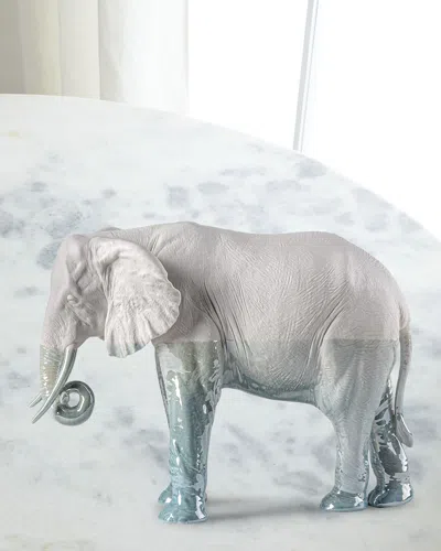 Lladrò Elephant Underwater Sculpture In Gray