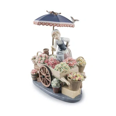 Lladrò Florida Station Flowers Of The Season Woman Figurine In Multi