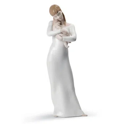 Lladrò Goodnight My Angel Mother Figurine In White