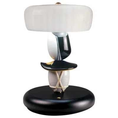 Pre-owned Lladrò Lladró Hairstyle (h/m) Table Lamp In Black And White By Hisakazu Shimizu