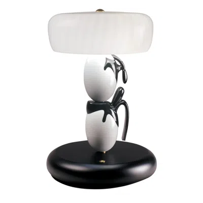 Pre-owned Lladrò Lladró Hairstyle ‘i/u' Table Lamp In Black And White By Hisakazu Shimizu
