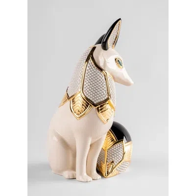 Lladrò Handmade Animals Figurines & Sculptures In Black,gold,gray,white