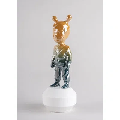 Lladrò Handmade Entertainment Statue In Orange,blue