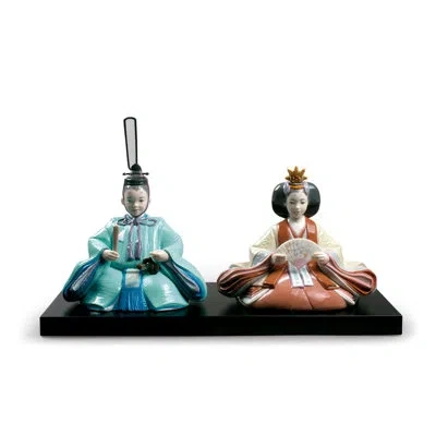 Lladrò Hinamatsuri Festival Figurine In Blue,red