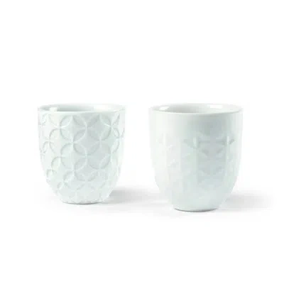 Lladrò Hitoiki Little Sake 2 Piece Japanese Teacup Set In White