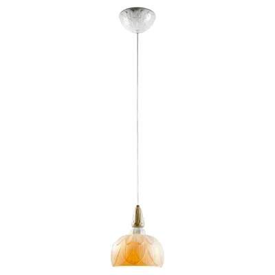 Pre-owned Lladrò Ivy And Seed Single Hanging Ceiling Lamp In Spice In Sand