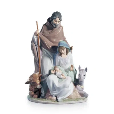 Lladrò Joyful Event Figurine In Silver,blue