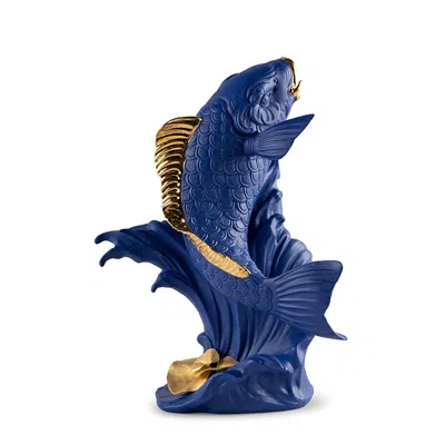 Lladrò Koi Sculpture In Blue