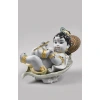 Lladrò Krishna On Leaf Figurine In White