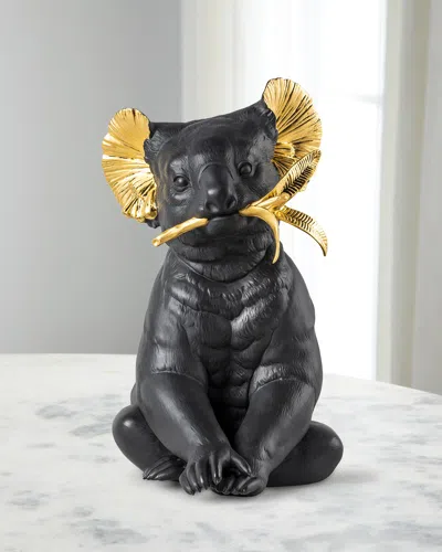 Lladrò Limited Edition Koala Sculpture In Black