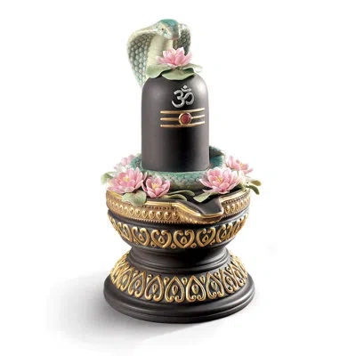 Lladrò Lingam Figurine In Gold,brown,green