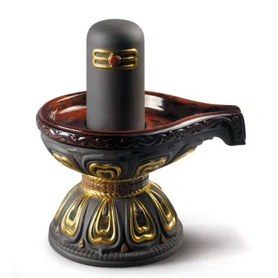Lladrò Lingam Sculpture In Gold,brown