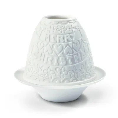Lladrò Lithophane Cutouts Christmas 4" Table Lamp In White