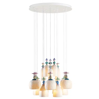 Pre-owned Lladrò Lladró Mademoiselle Dancing On The Sand Chandelier In Brown