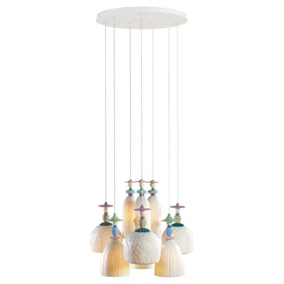 Pre-owned Lladrò Lladró Madermoiselle Seaside Dreams Chandelier In Sand