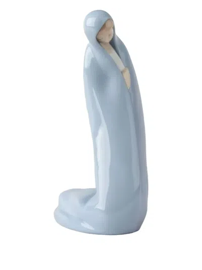 Lladrò Madonna Nativity Sculpture In Blue