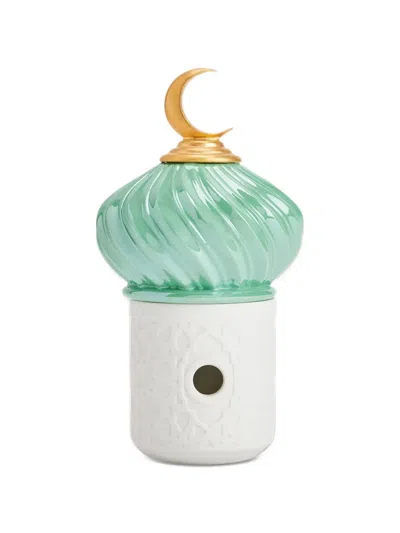 Lladrò Majestic Nights Crescent Moon Incense Burner In Green