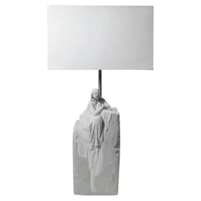Pre-owned Lladrò Meditating Woman I Table Lamp (us) In Transparent