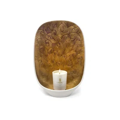 Lladrò Mirage Ritual Secret Orient And Night Approaches Scented Novelty Candle In White;gold