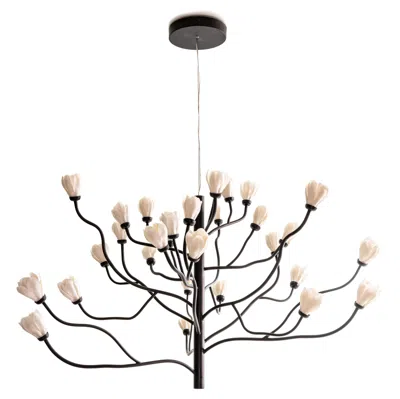 Pre-owned Lladrò Mokuren Chandelier By Naoto Fukasawa In Sand