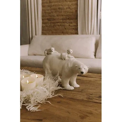 Lladrò Mummy Bear And Babies Figurine In White