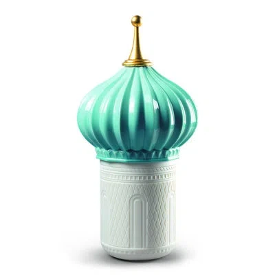 Lladrò North Tower Unbreakable Spirit Scented Novelty Candle In Blue;white