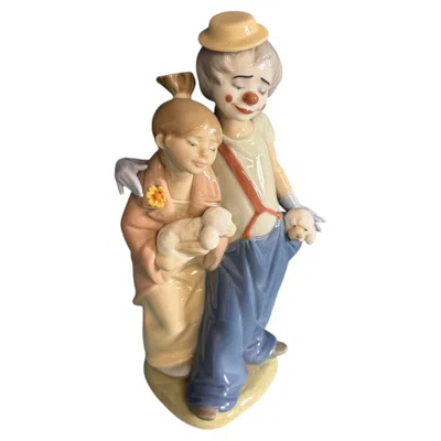 Pre-owned Lladrò Original Lladro "pals Forever" Porcelain Figurine (spanish Name: Nuevos Amigos) In Brown