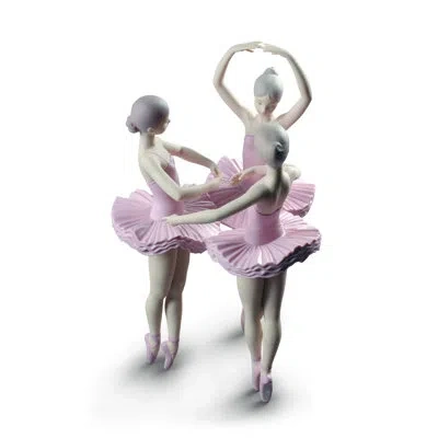 Lladrò Our Ballet Pose Figurine In Pink,beige