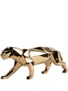 Lladrò Pantera Porcelain Decorative Scuplture In Gold