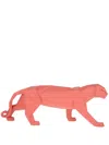 Lladrò Panther Faceted Porcelain Figurine In Pink