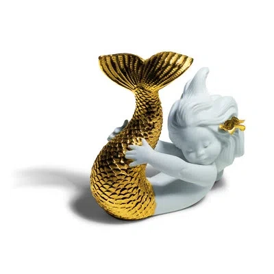 Lladrò Playing At Sea Figurine In Gold
