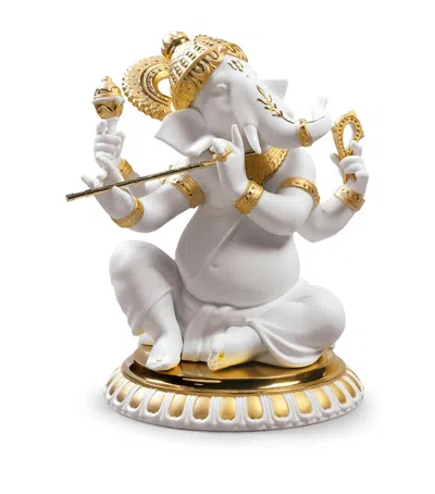 Lladrò Lladró Porcelain Bansuri Ganesha Sculpture